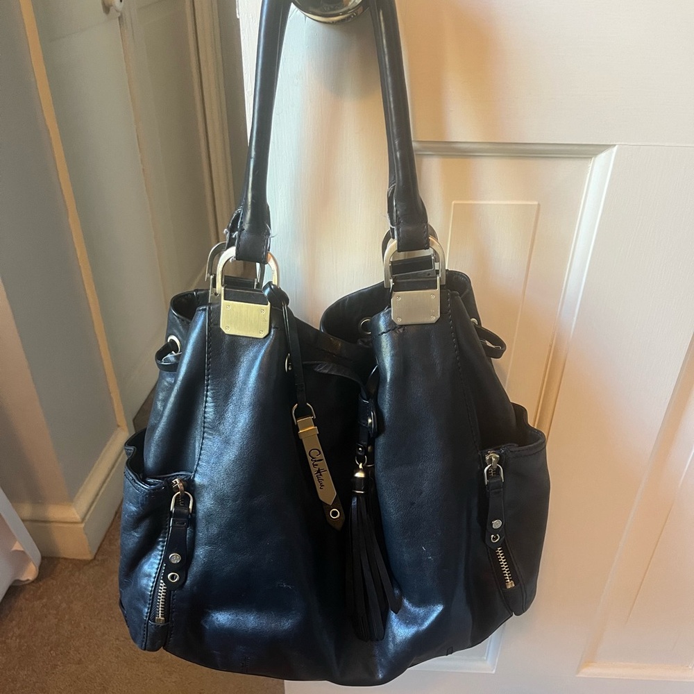 Cole Haan Black leather shoulder bag